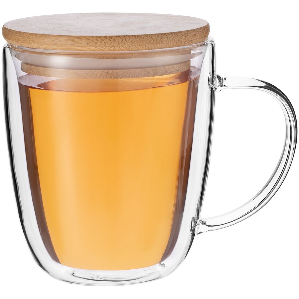 Кружка двустенная с бамбуковой крышкой ( аналог 17910.00)