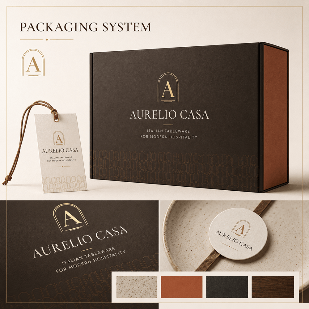 AURELIO CASA: фирменная айдентика для бренда HoReCa