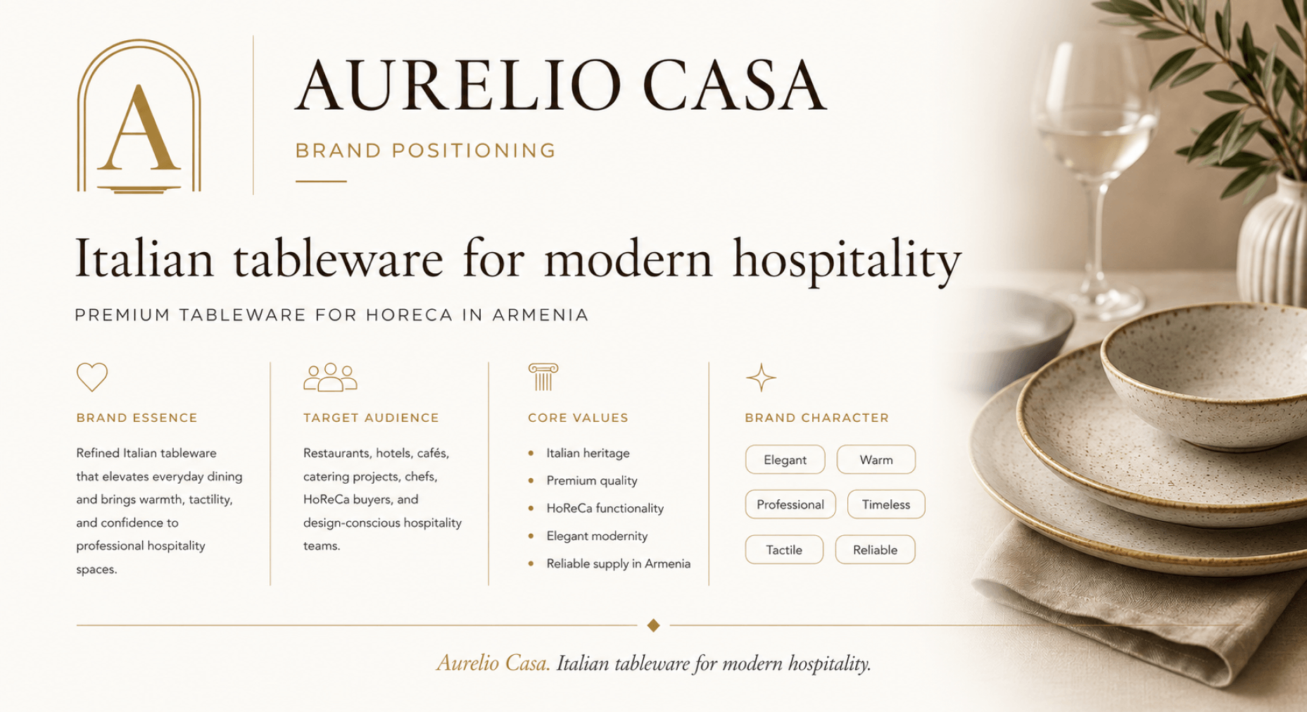 AURELIO CASA: фирменная айдентика для бренда HoReCa