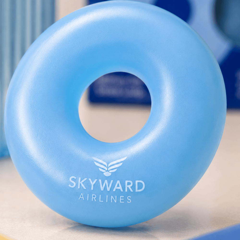 Гелевый антистресс пончик с логотипом Skyward Airlines