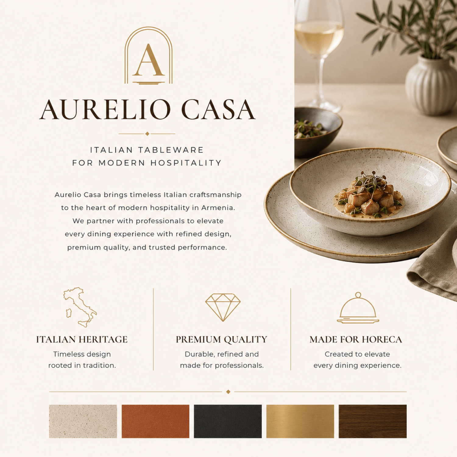 AURELIO CASA: фирменная айдентика для бренда HoReCa