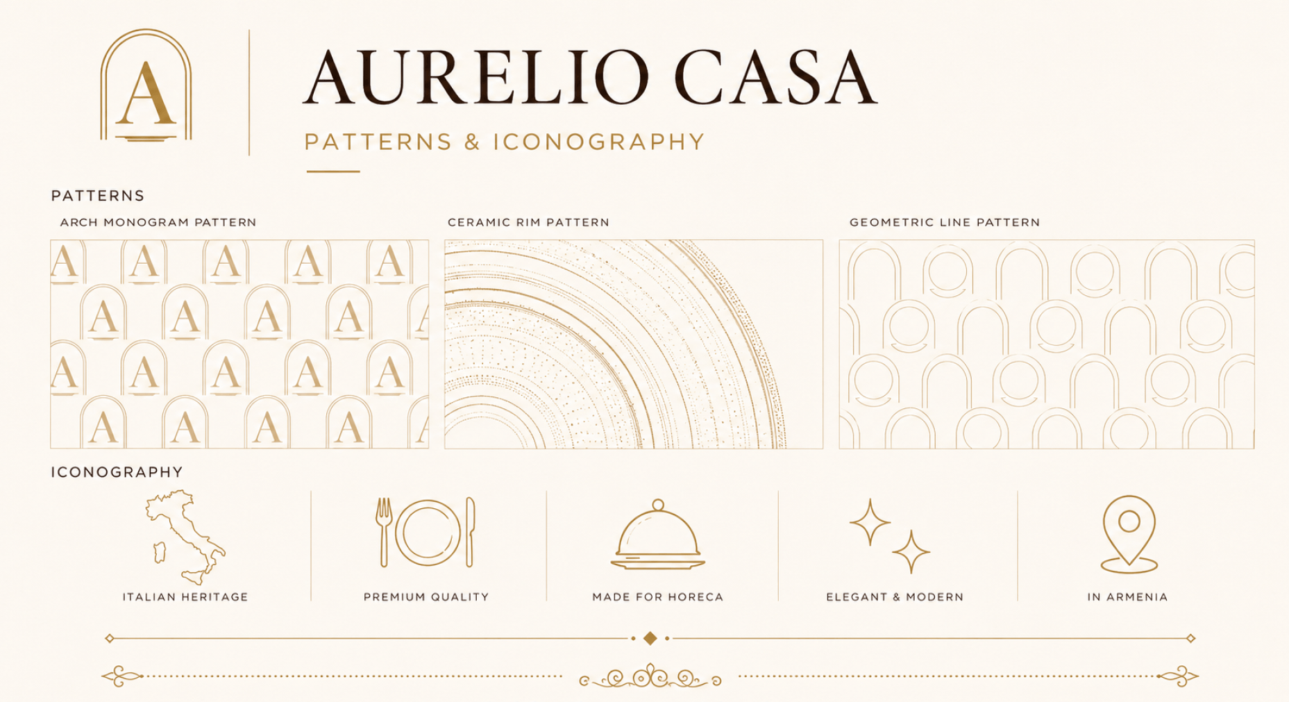 AURELIO CASA: фирменная айдентика для бренда HoReCa
