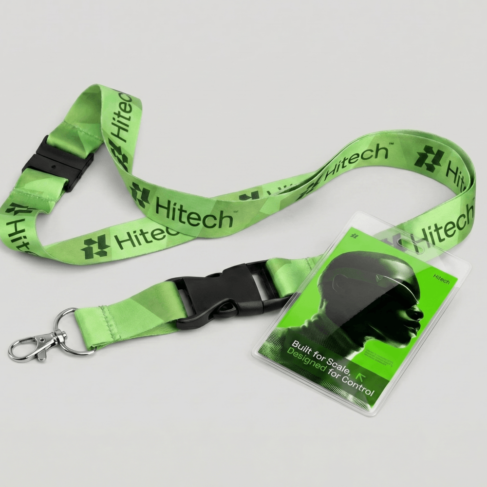 Ленты для бейджей с печатью логотипа Hitech на заказ