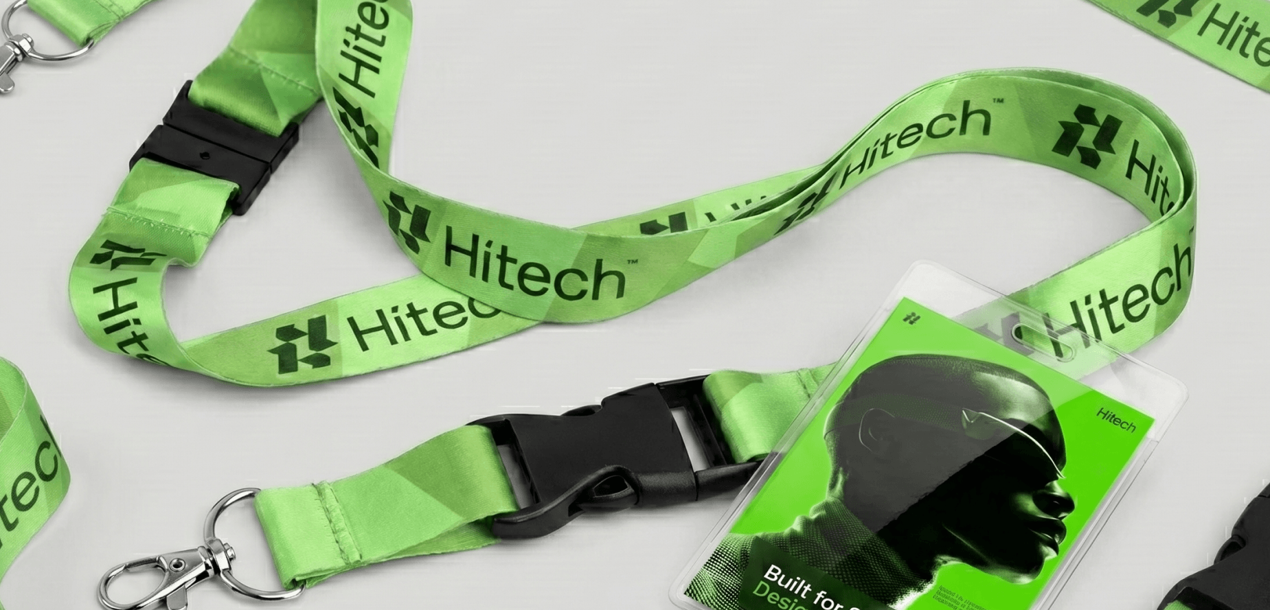 Ленты для бейджей с печатью логотипа Hitech на заказ