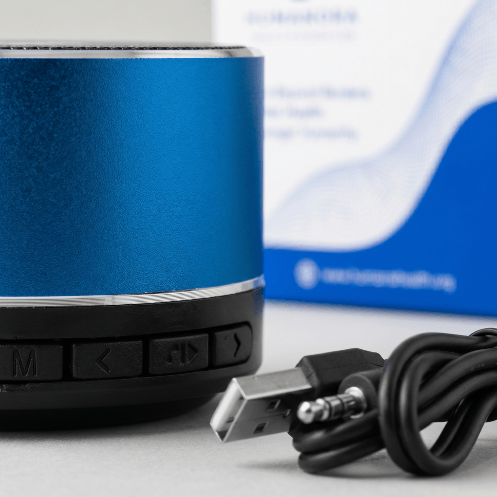 Беспроводная Bluetooth-колонка с логотипом и брендированной коробкой