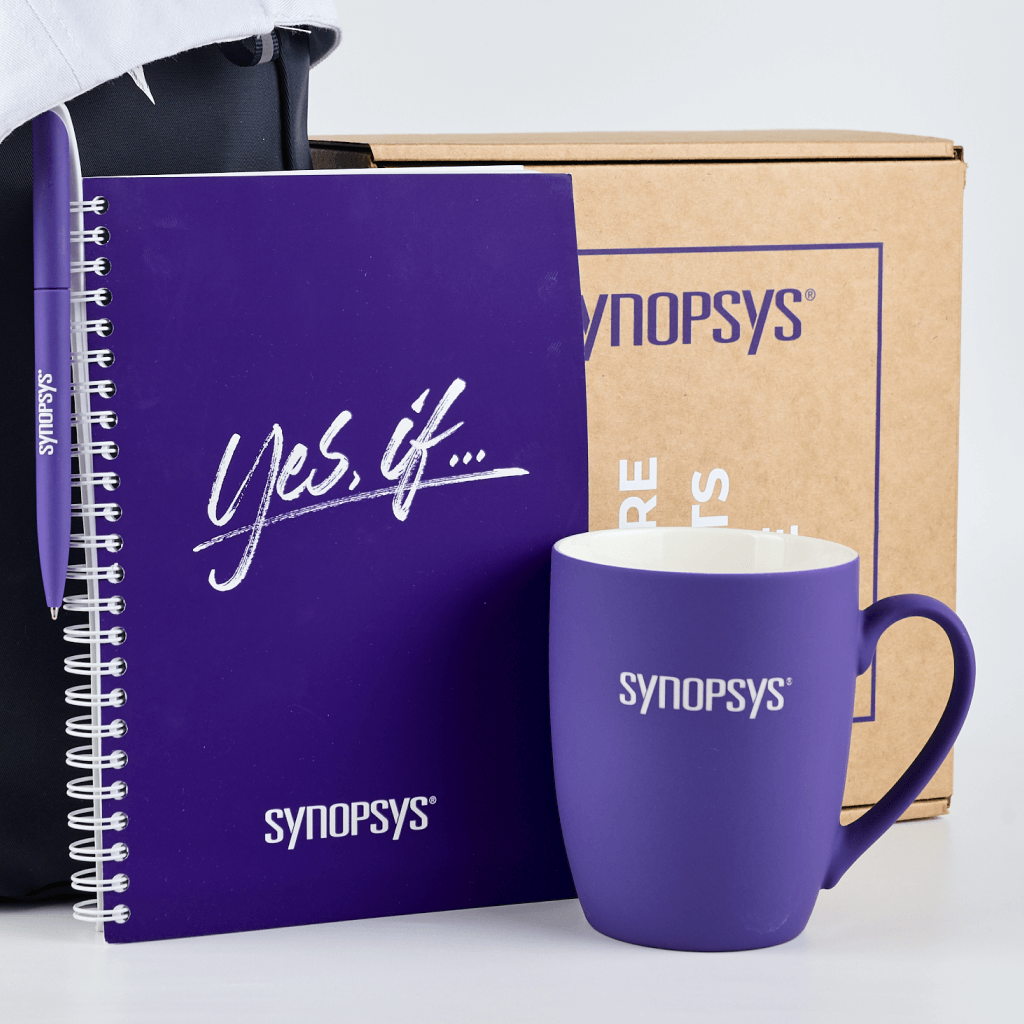Welcome pack для Synopsys с поясной сумкой в коробке