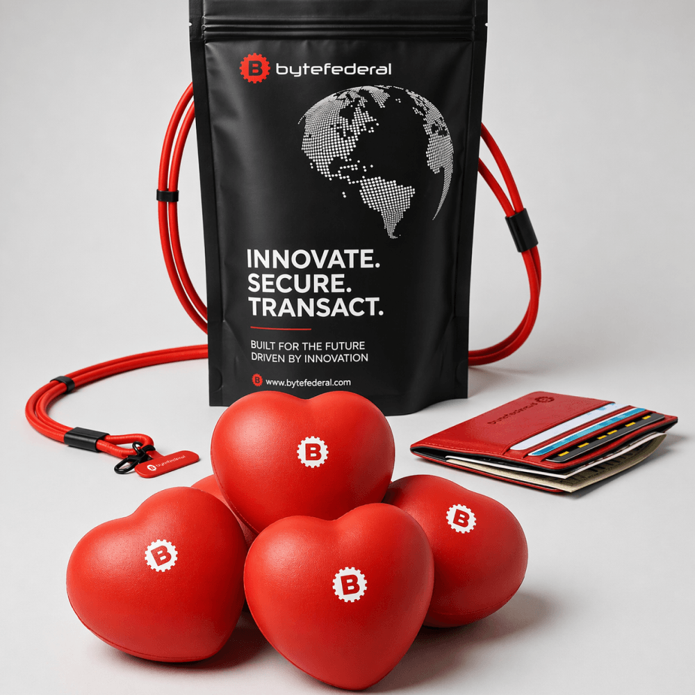 Каким может быть swag pack для fintech бренда ByteFederal?
