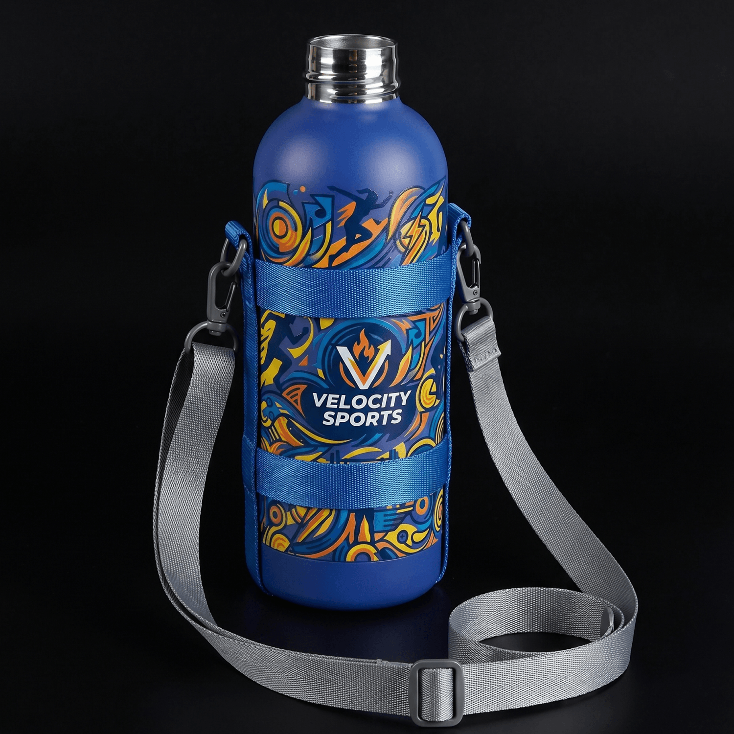 Сумка для термобутылки из стропы и брендированная бутылка Velocity Sports