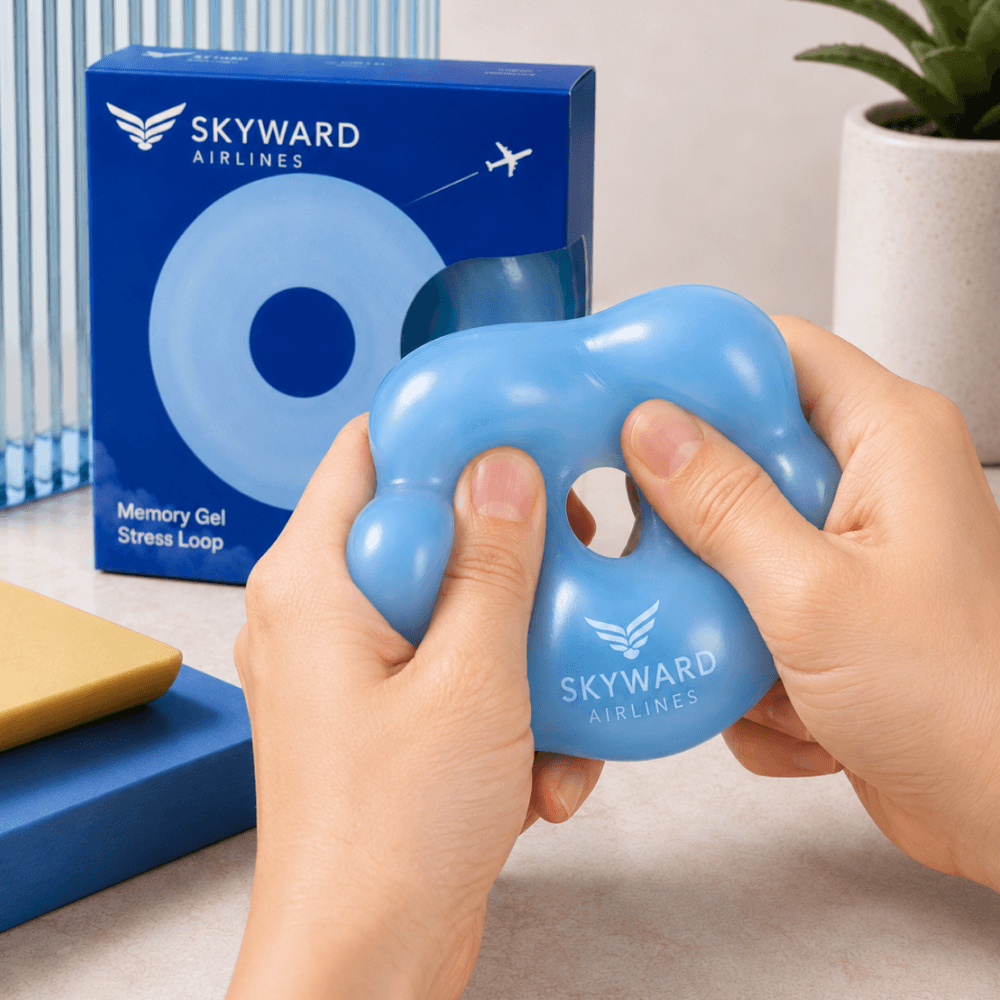 Гелевый антистресс для Skyward Airlines с фирменной упаковкой