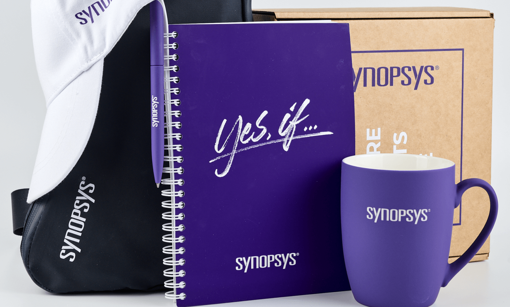 Welcome pack для Synopsys с поясной сумкой в коробке