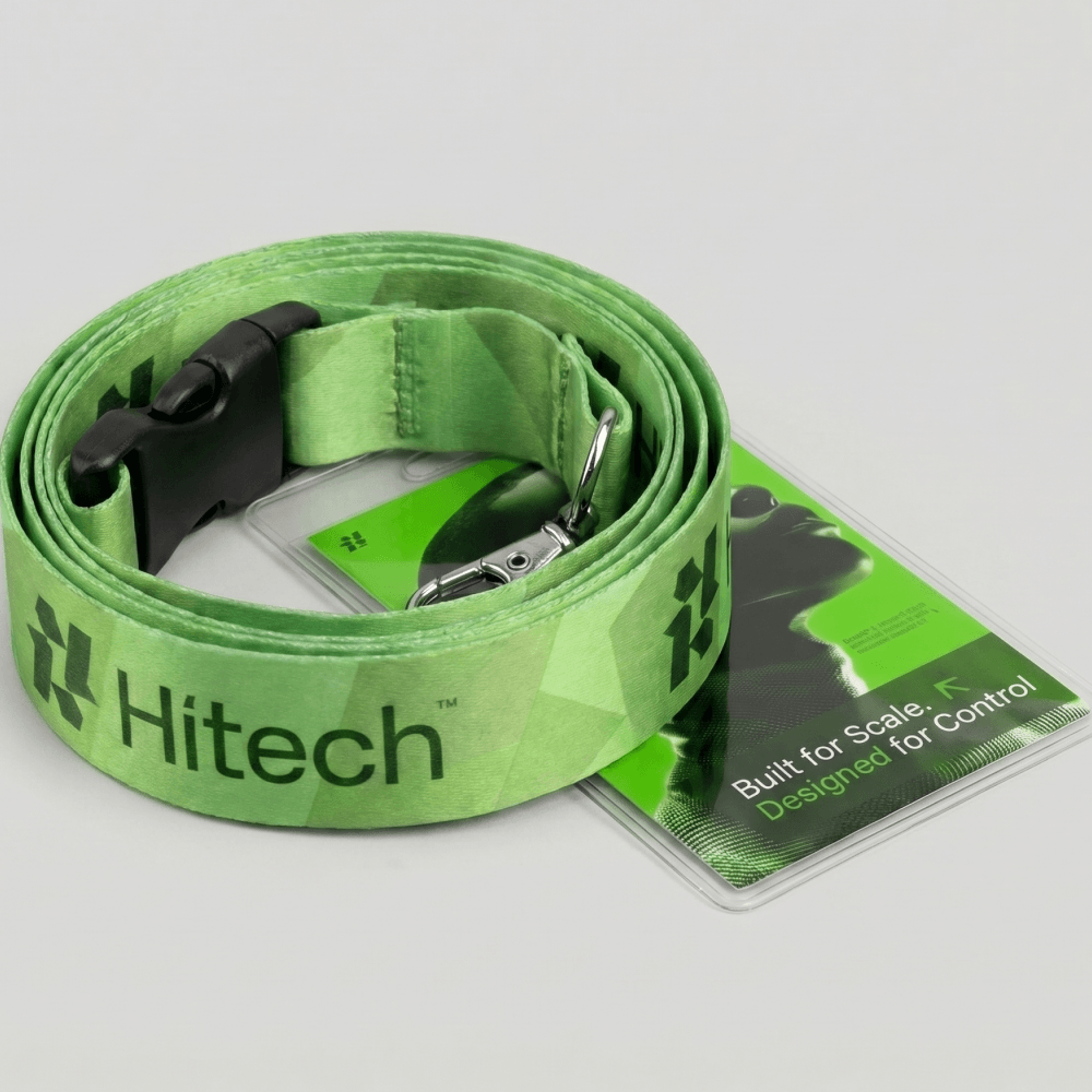 Ленты для бейджей с печатью логотипа Hitech на заказ