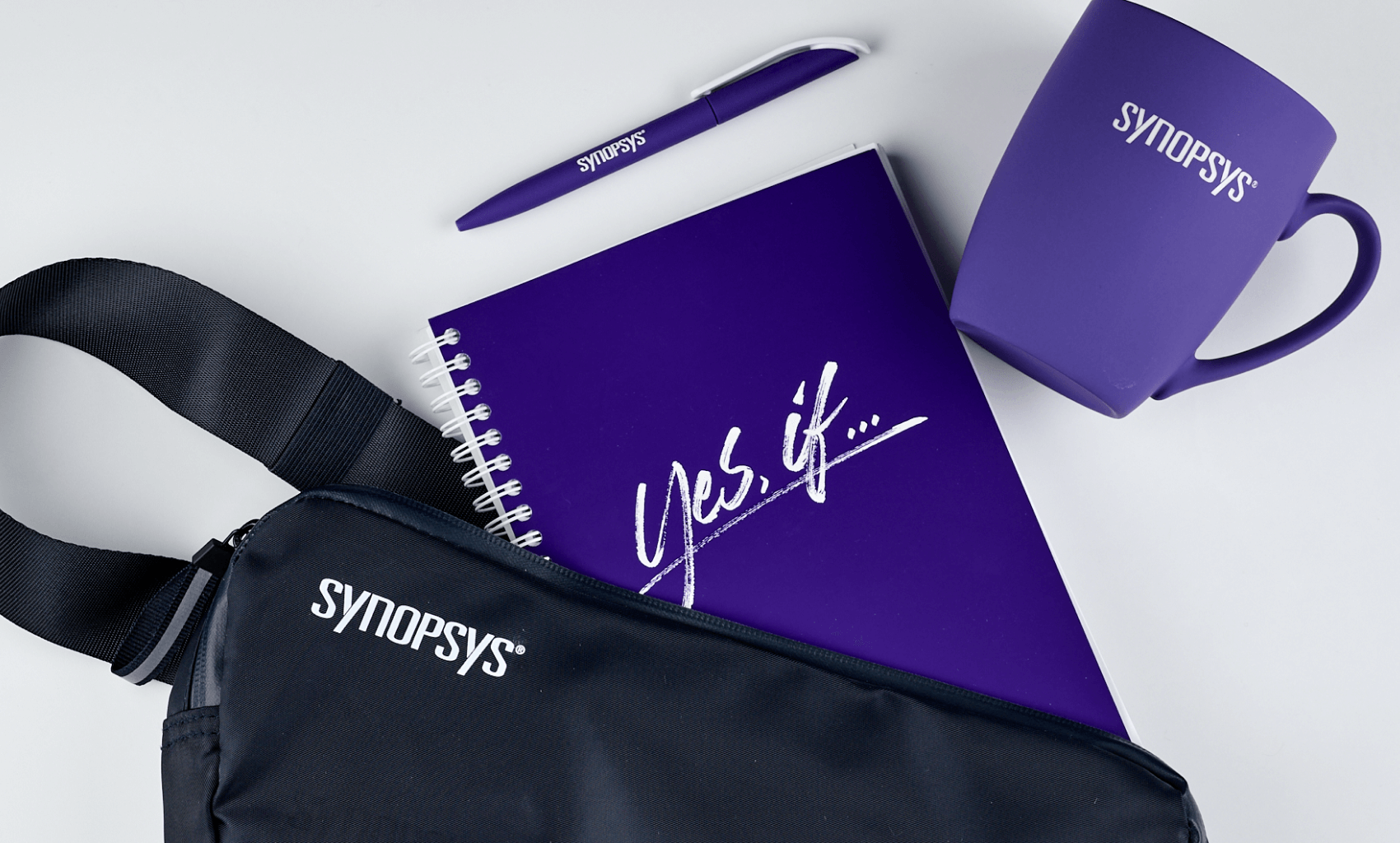 Welcome pack для Synopsys с поясной сумкой в коробке