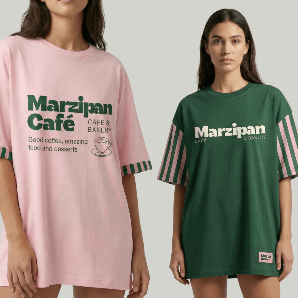 Футболка-платье для Marzipan Café как трендовый fashion merch