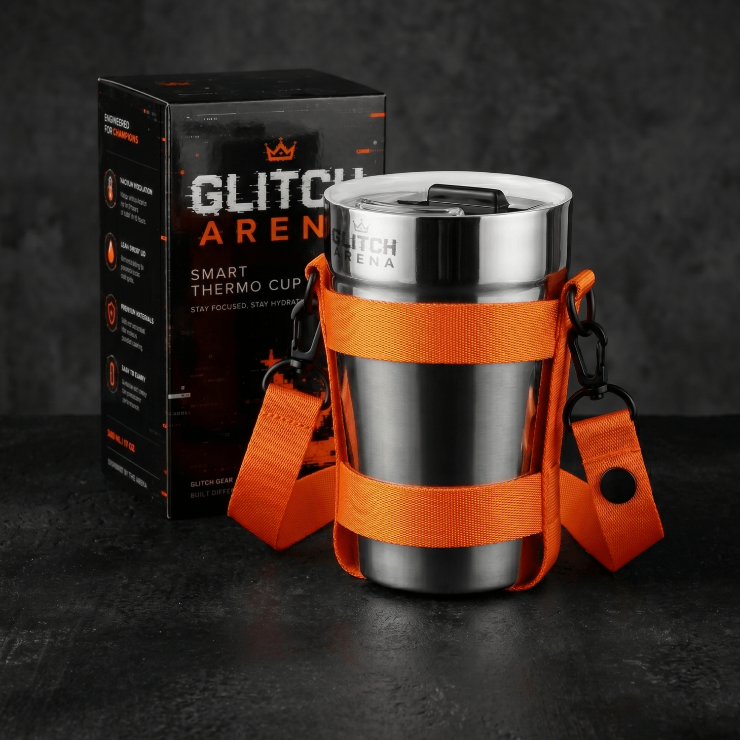 Сумка для термокружки из стропы для GLITCH ARENA. |