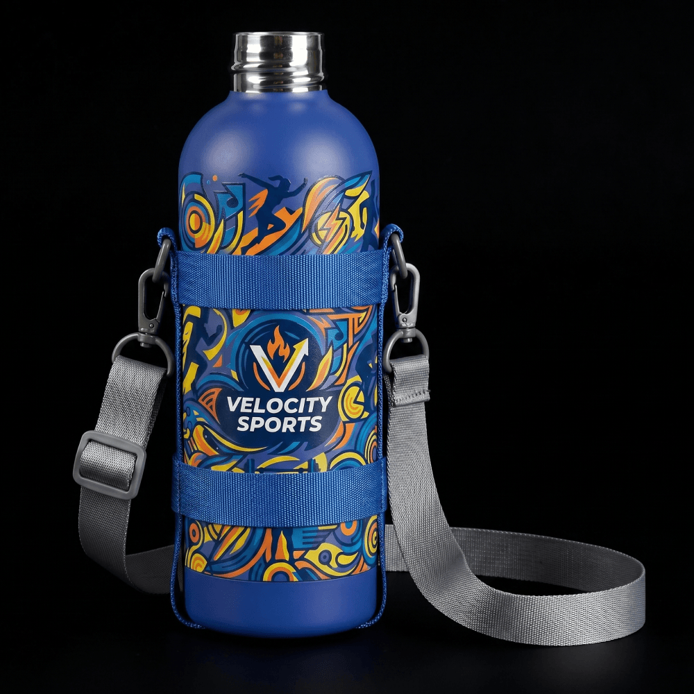 Сумка для термобутылки из стропы и брендированная бутылка Velocity Sports