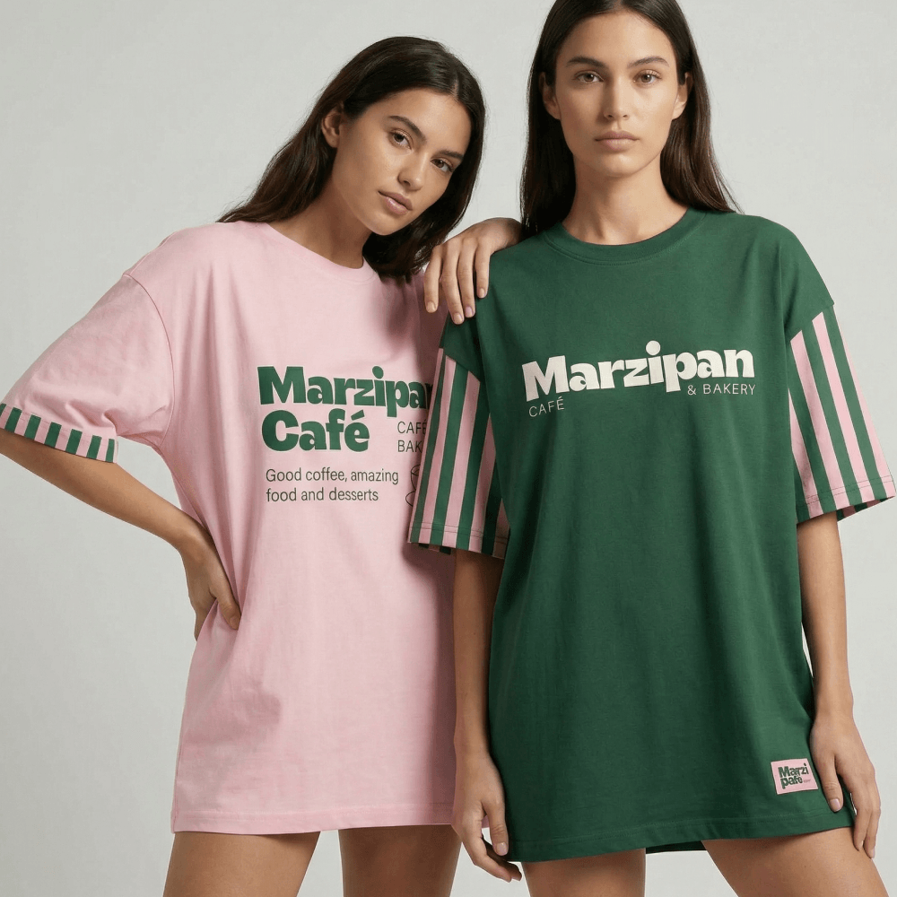 Футболка-платье для Marzipan Café как трендовый fashion merch
