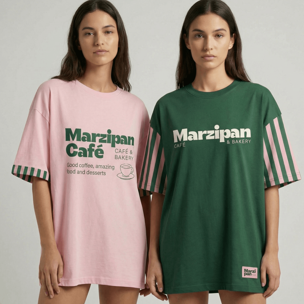 Футболка-платье для Marzipan Café как трендовый fashion merch
