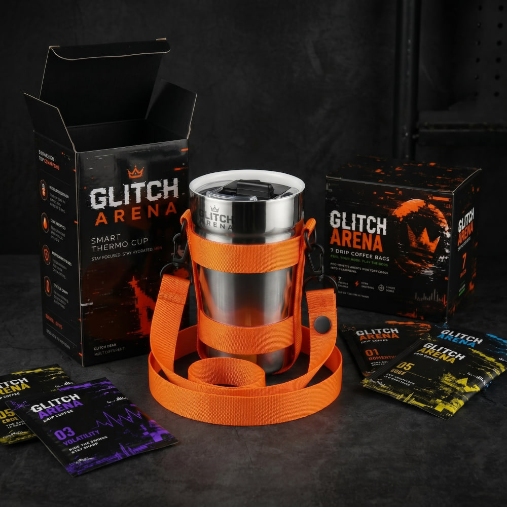 Сумка для термокружки из стропы для GLITCH ARENA. |
